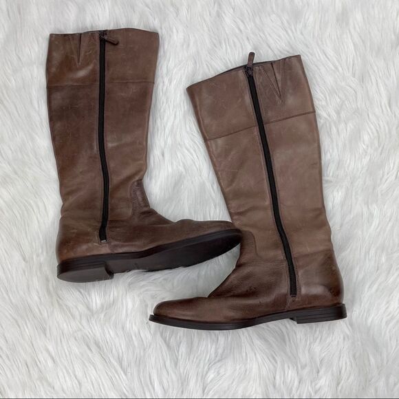 Cole Haan Eldridge Leather Buckle Riding Boots - Picture 2 of 8